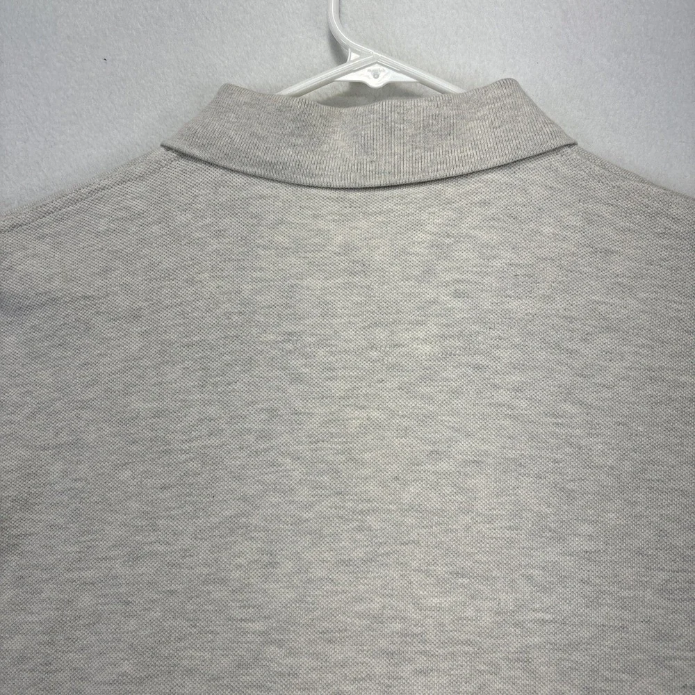 Vtg Pendleton Mens L Polo Shirt Light Gray Short Sleeve 100% Cotton Preppy Work